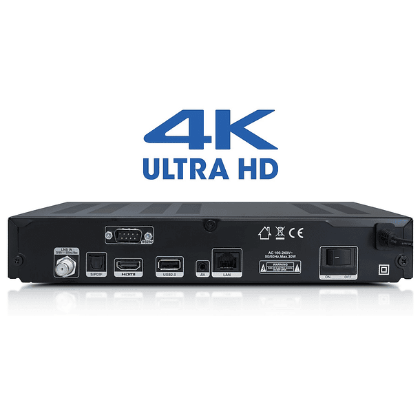 Receptor Satélite DVB-S2X UltraHD 4K H265 HEVC - CRYPTOBOX 800UHD 2