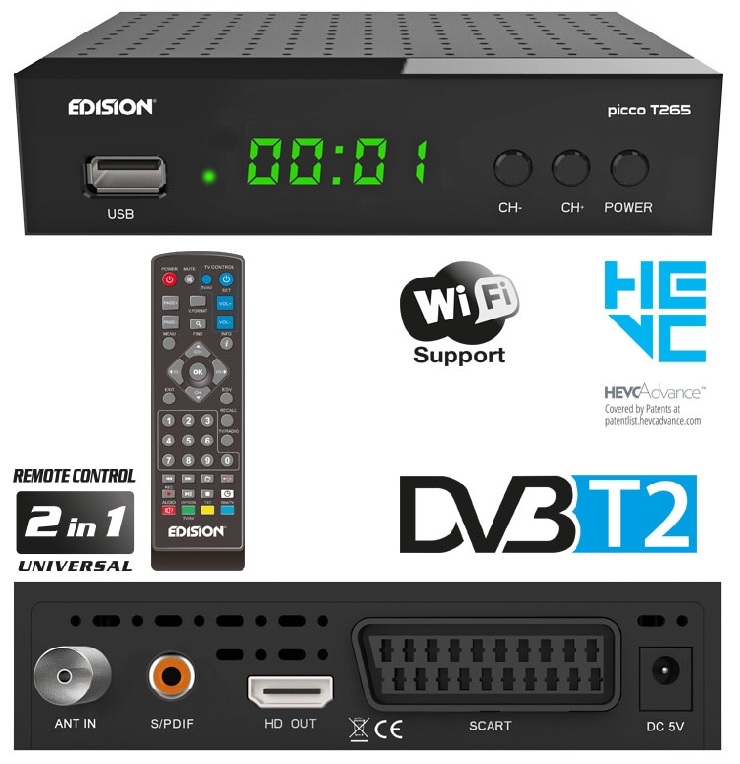 RECEPTOR TDT PROFESIONAL DVB-T2 H265 COMAG SL30T2