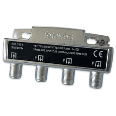 Repartidor Interior (5-2400MHz) 3 Saídas 7dB 