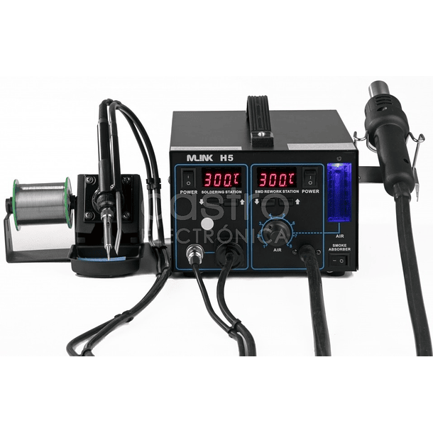 Estação Soldadura Ar Quente + Ferro Soldar c/ LCD + Acessórios 2