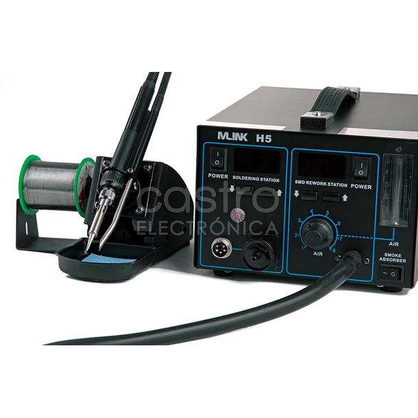 Estação Soldadura Ar Quente + Ferro Soldar c/ LCD + Acessórios 3