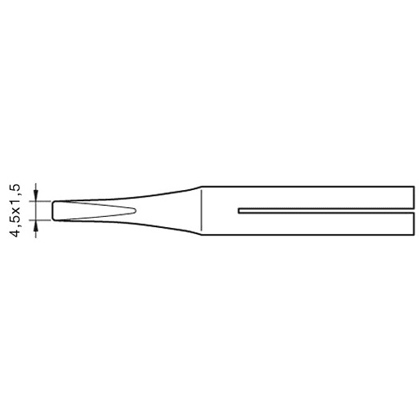 Ponteira 4,5x1,5mm p/ Ferros de Soldar JBC 