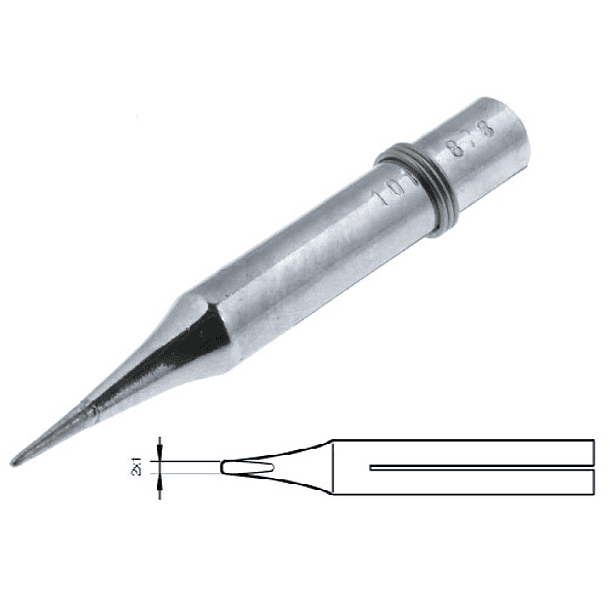 Ponteira 2x1mm p/ Ferros de Soldar JBC 