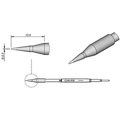 Ponta p/ Utensilio de Mão T245-PA (Ø0,2mm) - JBC