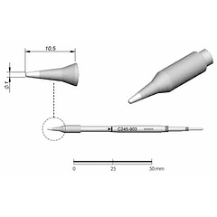 Ponta p/ Utensilio de Mão T245-PA (4,8 x 1mm) - JBC
