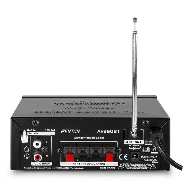 Amplificador 2x 40W Bluetooth/SD/USB/MP3 c/ Comando (AV360BT) - FENTON 2
