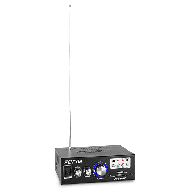 Amplificador 2x 40W Bluetooth/SD/USB/MP3 c/ Comando (AV360BT) - FENTON 4