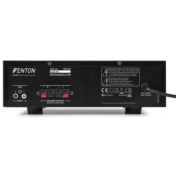 Amplificador Hi-Fi Stereo 2x 50W USB/MP3/BLUETOOTH/SD (AV100BT) - FENTON 2