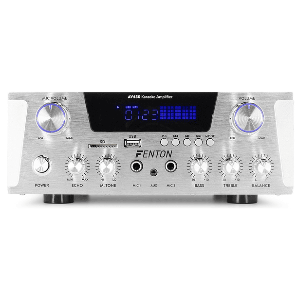 Amplificador de Karaoke 2x 300W Bluetooth/FM/SD/USB (AV430A) - FENTON 4