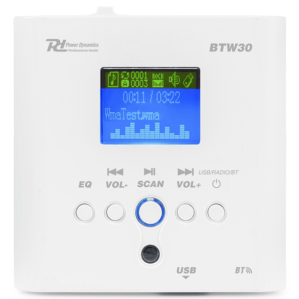 Sistema de Som Amplificado Bluetooth/USB/FM c/ 2 Colunas Tecto 5