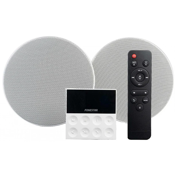 Sistema de Som Amplificado Bluetooth/USB/FM c/ 2 Colunas - FONESTAR 1