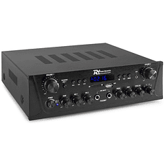 Amplificador 2 Canais Bluetooth FM MP3/USB/SD 2x 100W (PV220BT) - Power Dynamics