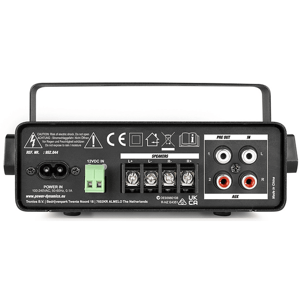 Amplificador 30W 12V/220V Bluetooth/MicroSD/USB (PDC30) - Power Dynamics 3