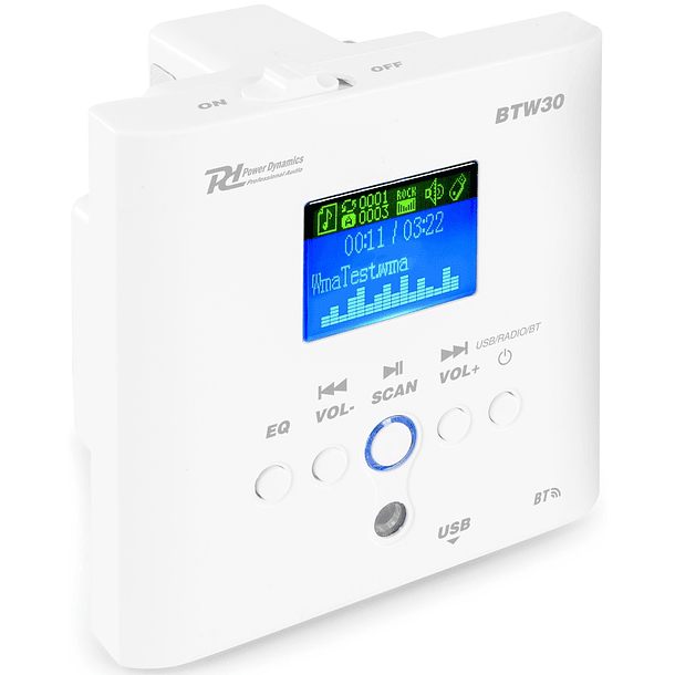 Sistema de Som Amplificado Bluetooth 60W c/ 2 Colunas Tecto 5