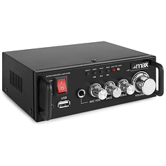 Amplificador de Karaoke Bluetooth MP3/USB 2x 50W (AV340) - MAX