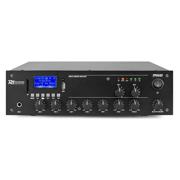 Amplificador de Linha 100V 50W 2 Zonas MP3/USB/SD/BLUETOOTH (PPA502) - POWER DYNAMICS 2