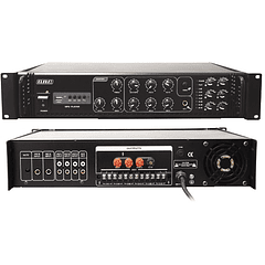 Amplificador Profissional 6 Zonas USB/MP3 180W RMS c/ Linha 100V