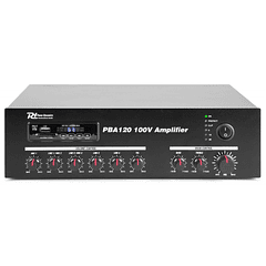 Amplificador PA 120W RMS (100V) com MP3 USB/SD/BLUETOOTH (PBA120) - Power Dynamics