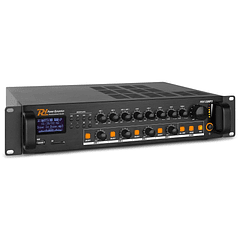 Amplificador Linha 100V 120W RMS c/ 4 Zonas MP3/USB/SD/FM/BLUETOOTH (PDV120MP3) - Power Dynamics