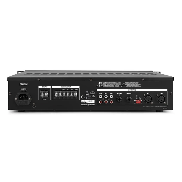 Amplificador Matrix 2 Zonas 240W RMS (100V) c/ BLUETOOTH/SD/USB (PRM1202) - POWER DYNAMICS 3