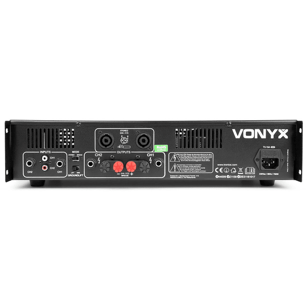 Amplificador PA Profissional 2x 400W (VXA-800 II) - VONYX 4