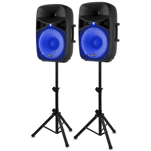 Pack 2x Colunas Amplificadas (com Suportes) 12