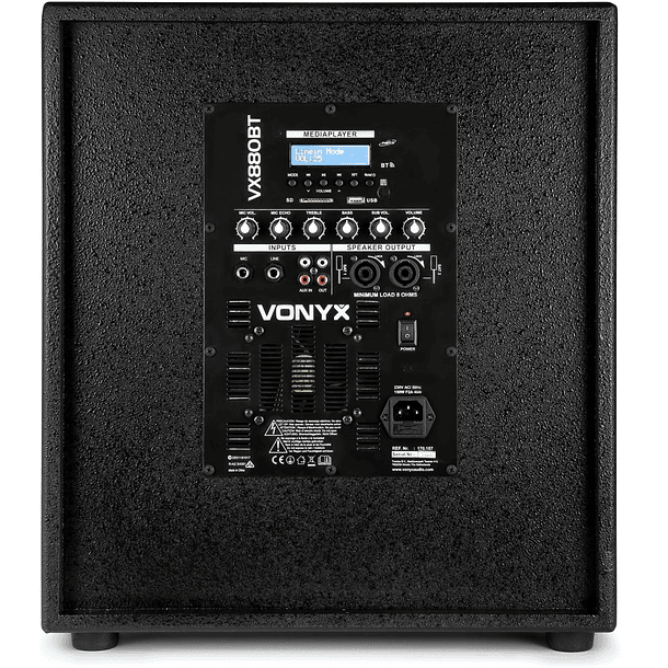 Sistema Som Amplificado Full Range 750W (VX1200) - VONYX 3