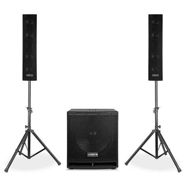 Sistema Som Bi-Amplificado BLUETOOTH/USB/SD/MP3 1000W (VX880BT 2.1) - VONYX 1