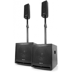 Sistema Som Amplificado BLUETOOTH/USB/SD/MP3 1000W (VX1000BT 2.2) - VONYX