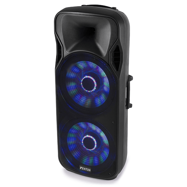 Coluna Amplificada Portátil LED 2x 15