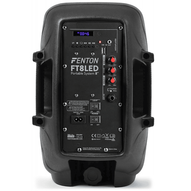 Coluna Amplificada Portátil LED 8