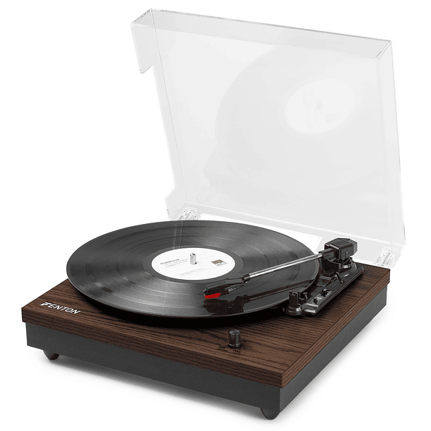 Gira Discos Bluetooth 33/45/78 RPM (Madeira Escura) - FENTON 1