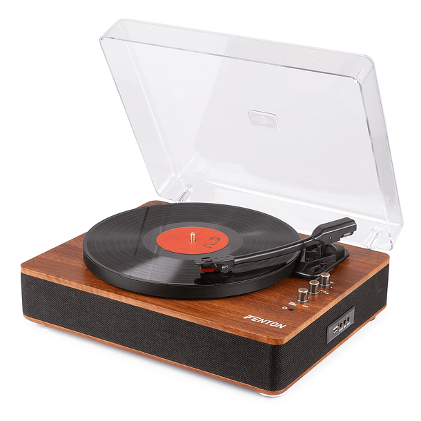 Gira Discos Bluetooth/USB 33/45/78 RPM (Madeira Escura) - FENTON 2