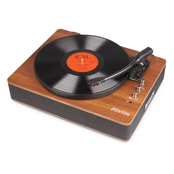 Gira Discos Bluetooth/USB 33/45/78 RPM (Madeira Escura) - FENTON 4