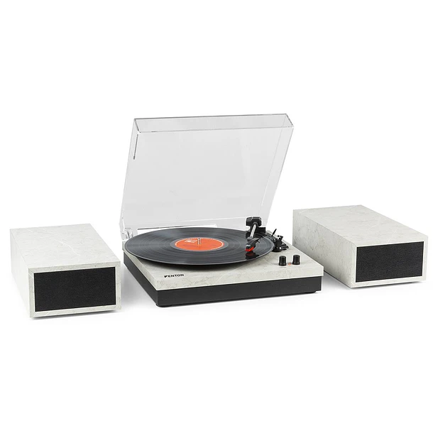 Gira Discos Bluetooth c/ Colunas (RP165M) Mármore - FENTON 1