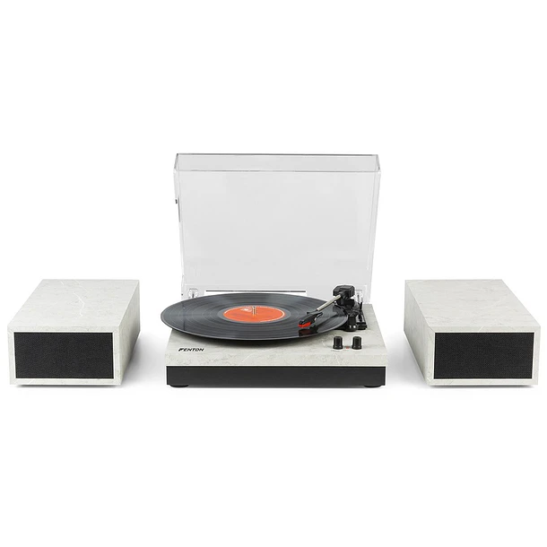 Gira Discos Bluetooth c/ Colunas (RP165M) Mármore - FENTON 2