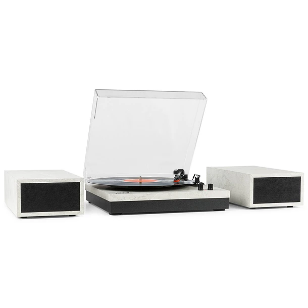 Gira Discos Bluetooth c/ Colunas (RP165M) Mármore - FENTON 4