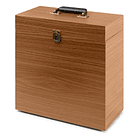 Gira Discos Bluetooth 33/45/78 RPM + Caixa de Armazenamento de Discos Vinil (Madeira Clara) - FENTON 4