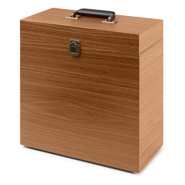 Gira Discos Bluetooth 33/45/78 RPM + Caixa de Armazenamento de Discos Vinil (Madeira Clara) - FENTON 4