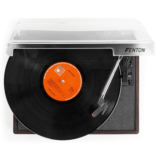Gira Discos 33/45 RPM c/ Colunas (RP106DW) Madeira Escura - FENTON 4
