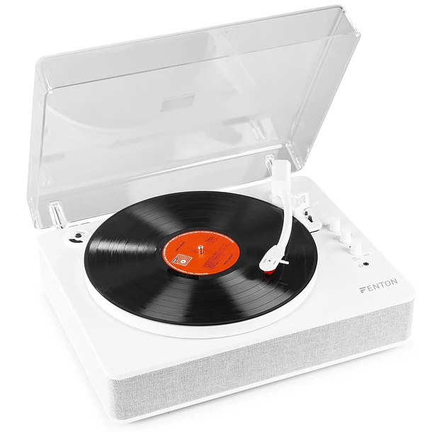 Gira Discos Bluetooth/USB 33/45/78 RPM (Branco) - FENTON 1