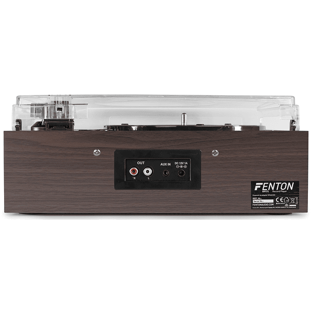 Gira Discos Bluetooth/USB 33/45/78 RPM (Madeira Escura) - FENTON RP175DW 4