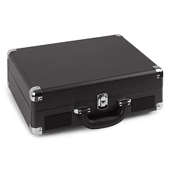 Gira Discos 33/45 RPM c/ Colunas em Mala Transporte Preto (RP115) - FENTON