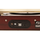 Gira Discos 33/45 RPM c/ Colunas em Mala Transporte Preto (RP115) - FENTON 3