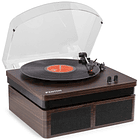 Gira Discos Bluetooth/USB/RCA c/ Colunas (RP168DW) Madeira Escura - FENTON 2