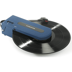 Gira Discos Portátil 33/45 RPM USB 1x 0,5W (Azul) - RICATECH