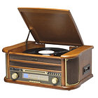 Gira Discos RETRO 33/45/78 RPM 2x 5W c/ Leitor FM/CD/USB/BLUETOOTH - RICATECH 3