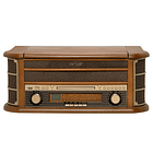 Gira-Discos Retro Madeira 33/45/78RPM AM/FM/CD/USB/MP3 c/ Colunas 2x 2,5W (MCR-50MK3) - DENVER 2