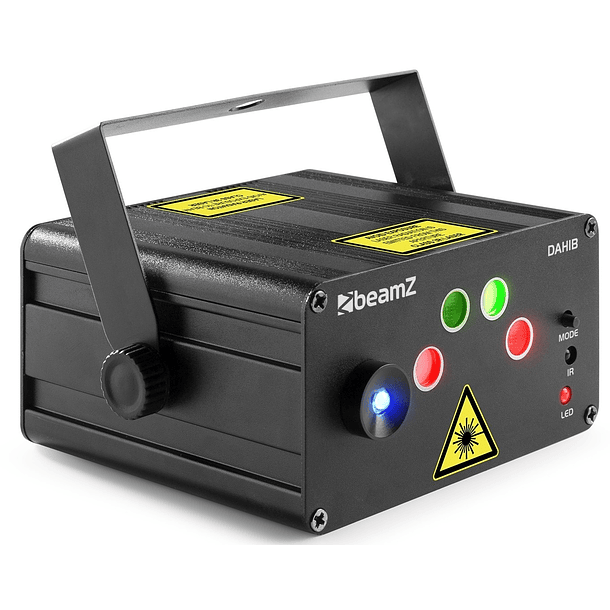 Laser Duplo 100/50mW Vermelho e Verde + LED Azul c/ Comando (DAHIB DOUBLE) - beamZ 1