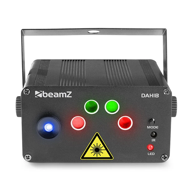 Laser Duplo 100/50mW Vermelho e Verde + LED Azul c/ Comando (DAHIB DOUBLE) - beamZ 2